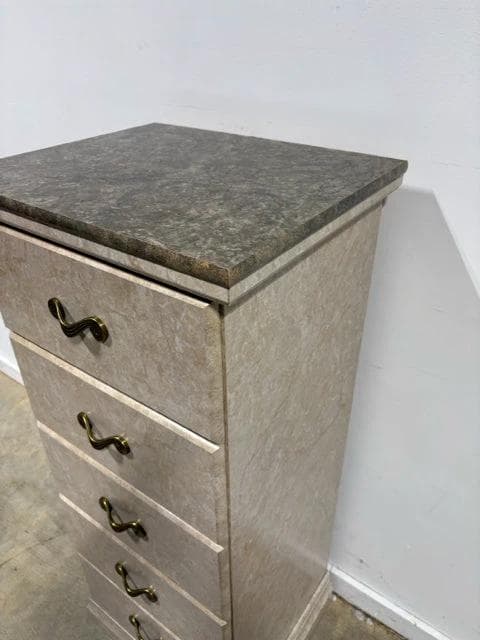 Perdue Faux Marble Lingerie Chest With 5 Drawers - Thumbnail 2