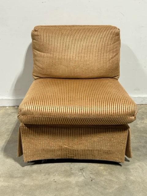 Sherrill Armless Living Room Chair With Copper Stripes - Image 1