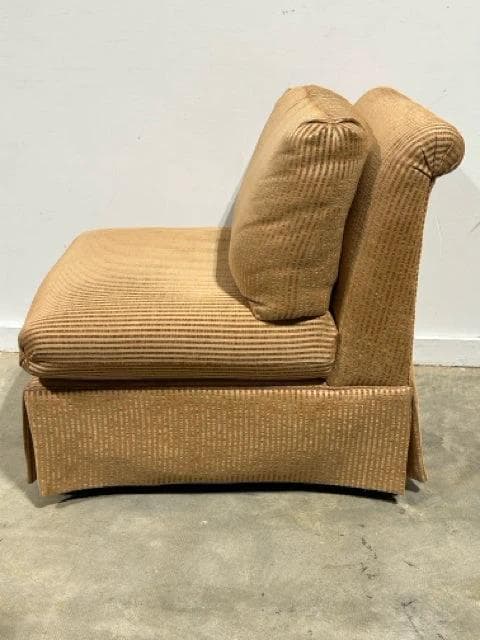 Sherrill Armless Living Room Chair With Copper Stripes - Thumbnail 5