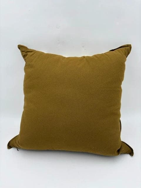 Green, Cream And Red Striped Pillow - Thumbnail 2