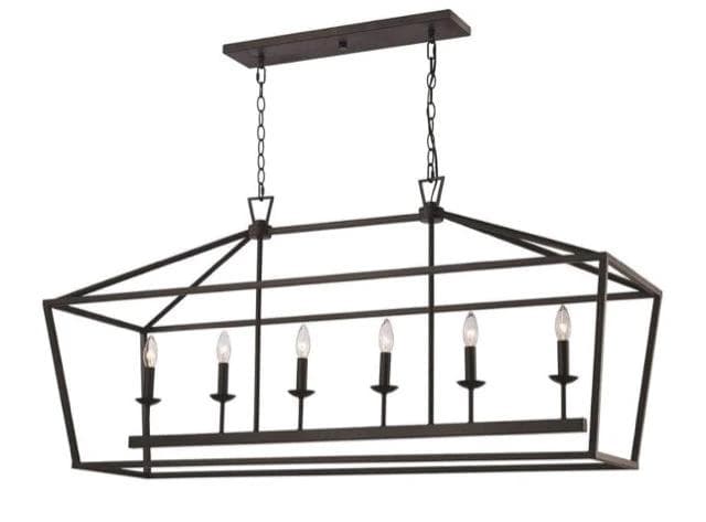 *NEW*Trans Globe 6 Light Oil Rubbed Bronze Finish Chandelier - Image 1