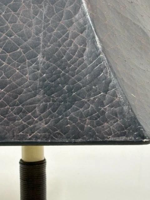 Uttermost Brown Iron Floor Lamp with Faux Leather Shade - Thumbnail 3