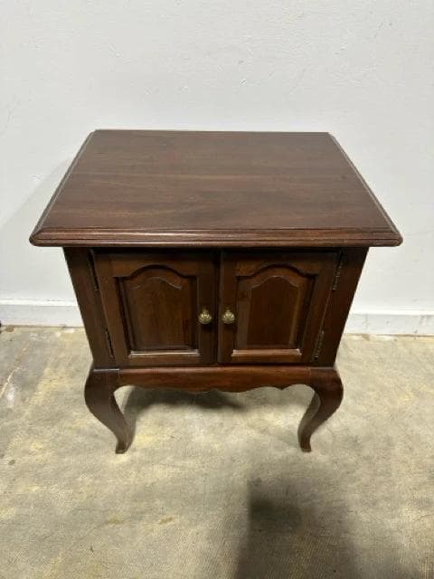 Queen Anne Style Cherry 2 Door Cabinet - Image 1