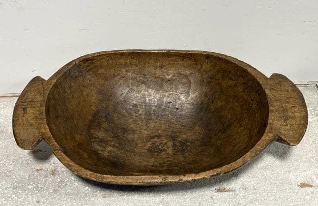 Large Wooden Dough Bowl - Thumbnail 2
