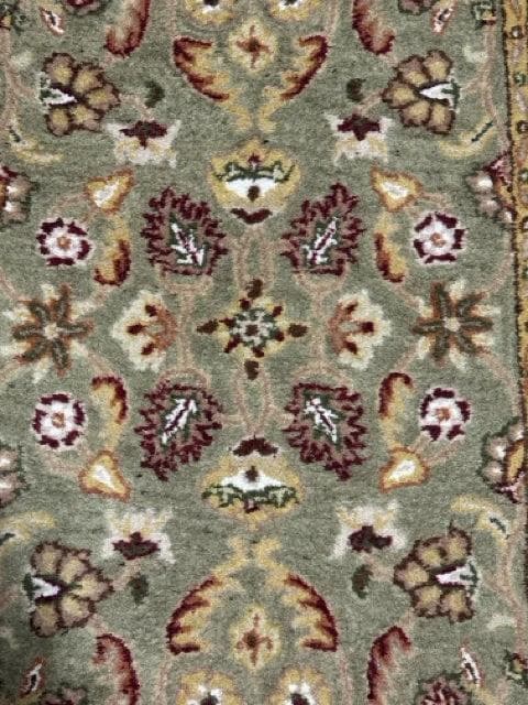 2'10"L 4'11" W Olive Green Gold & Red Ornate Style Area Rug - Thumbnail 2