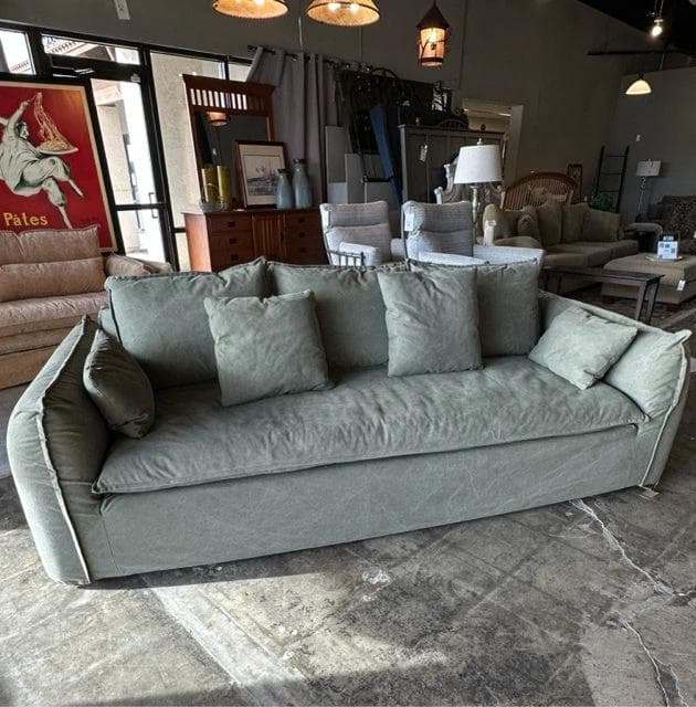 *NEW* Acacia Home Rhineback Olive Green Sofa - Image 1