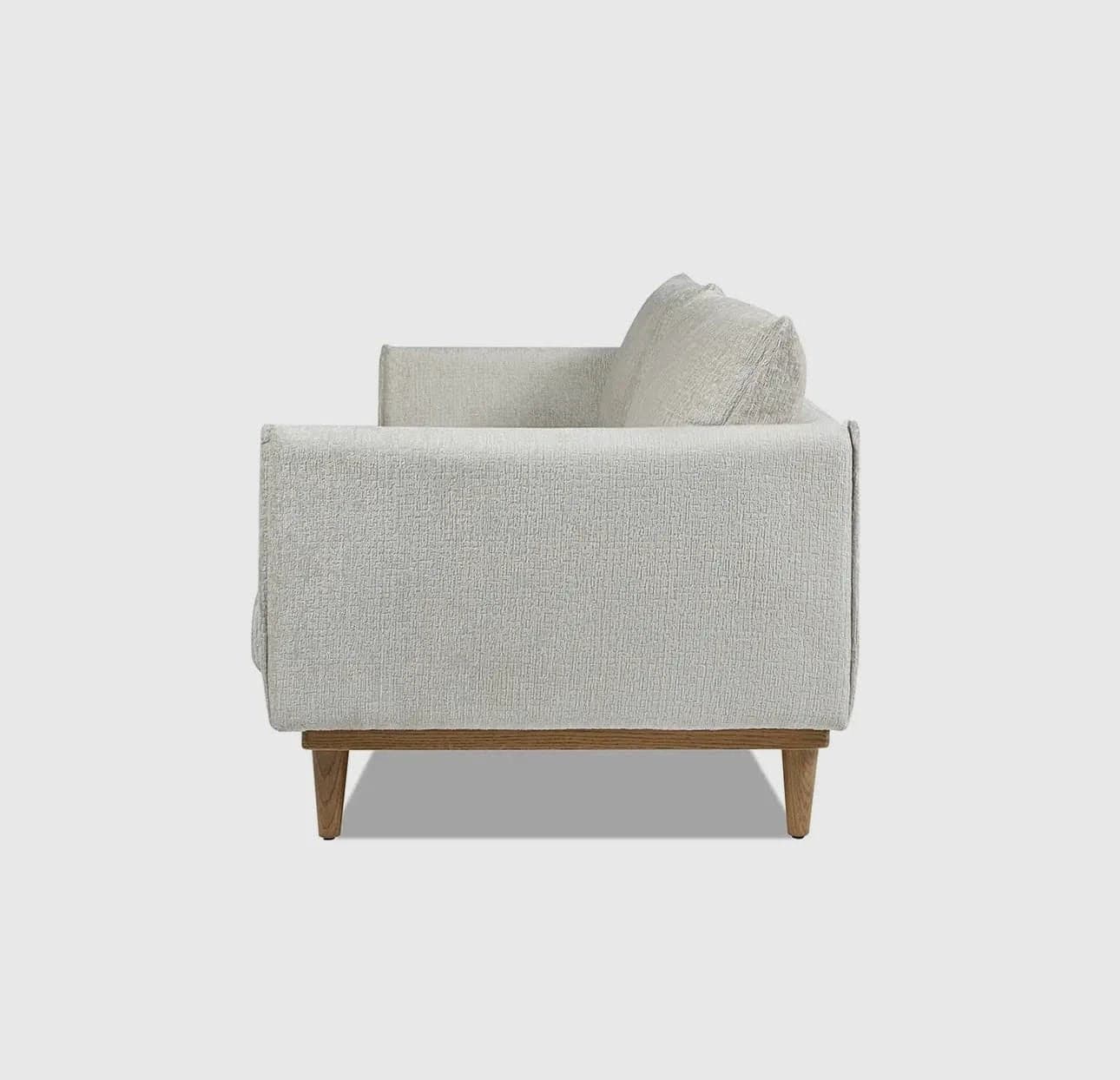 *NEW* Haven Oak & Marbled Gray Chenille Sofa - Thumbnail 2