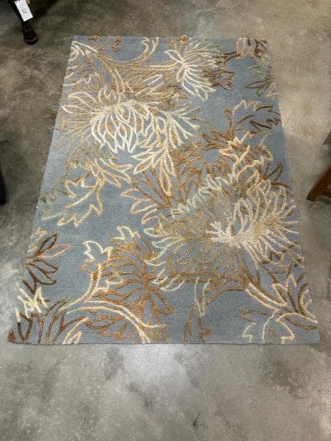 Loloi 5'X7' Light Blue & Brown Shag - Image 1