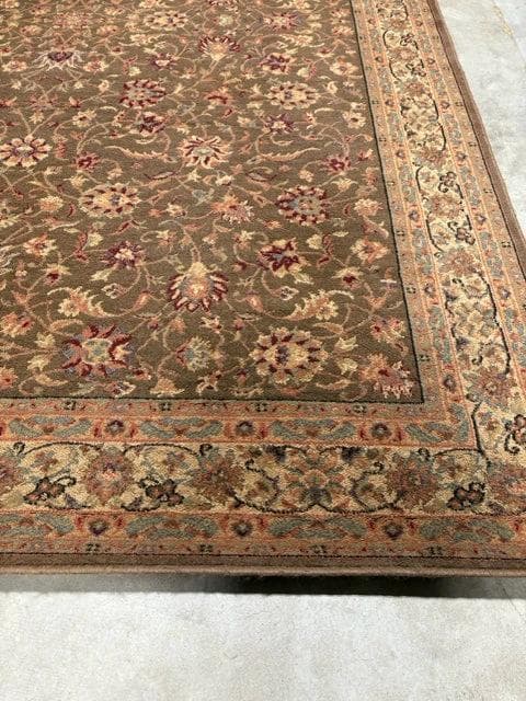 8'X10' Shaw Living Brown Floral Area Rug - Thumbnail 2