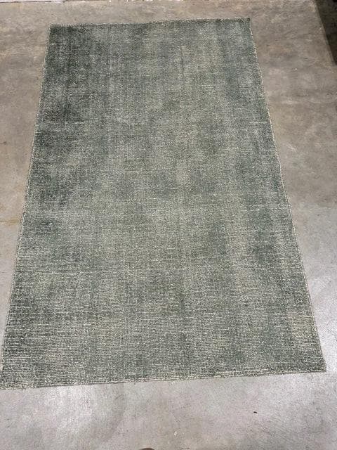 West Elm Glimmer Handwoven Green 5'x8' Wool Area Rug - Image 1