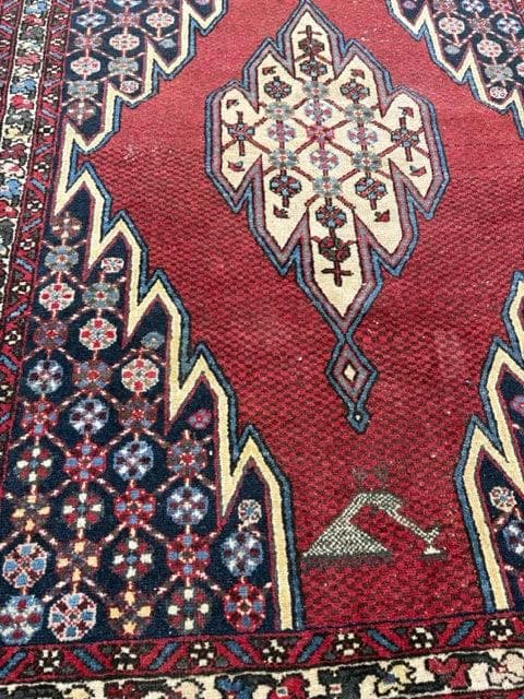 Hand Knotted Caucasian Prayer Rug - Thumbnail 2
