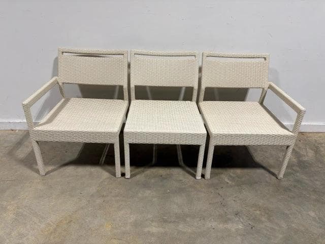 Janus et Cie Niche Outdoor Cream 3 Piece Sofa Set - Thumbnail 2