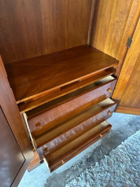 Hickory Chair 2 Door 3 Drawer Wooden Armoire - Thumbnail 6