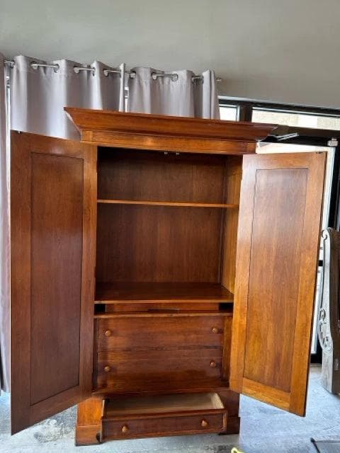 Hickory Chair 2 Door 3 Drawer Wooden Armoire - Thumbnail 5