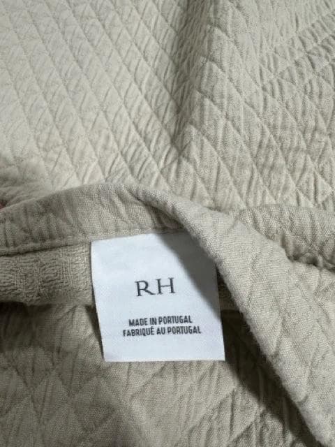 Restoration Hardware Set of 2 King Khaki Pillow Shams - Thumbnail 2