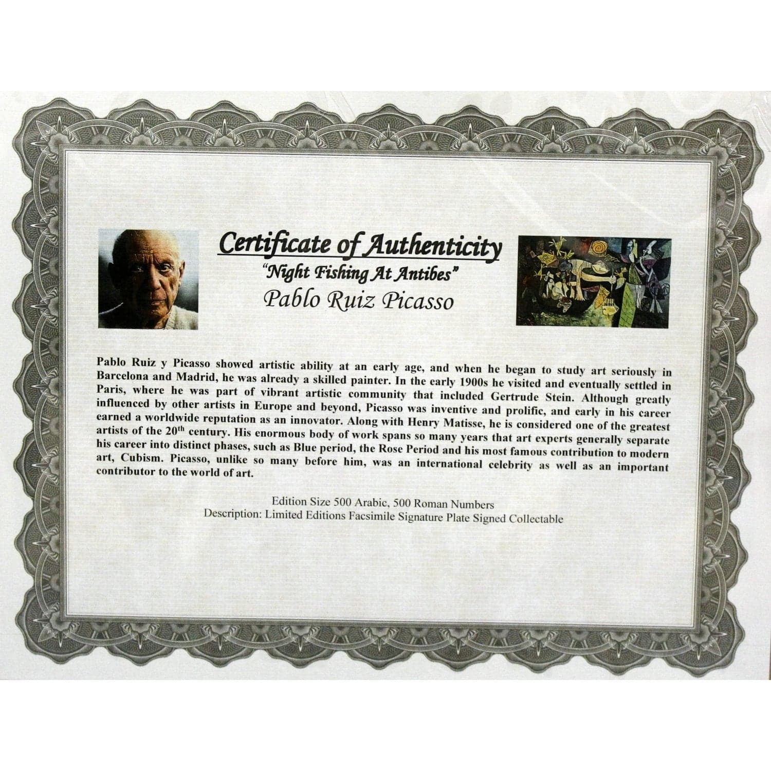 Gallery Framed Art Print 'Night Fishing At Antibes' By Pablo Picasso - Thumbnail 3