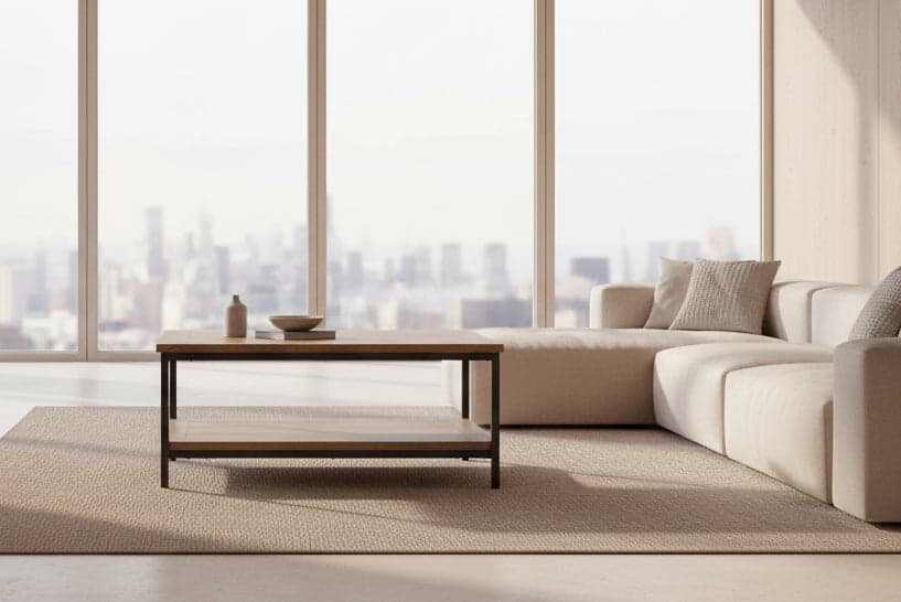 Skyler Mango Wood 34" Coffee Table in Natural FFW258-651 - Image 1