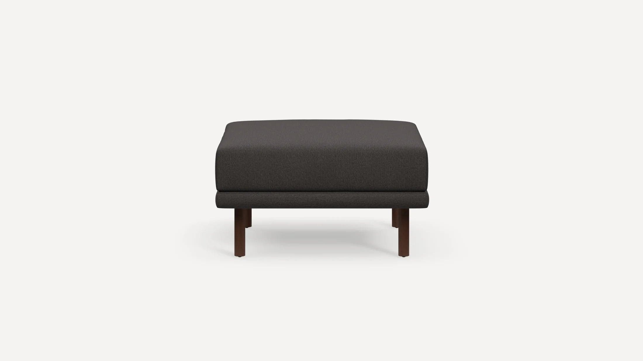 Burrow Range Plus Ottoman Performance Chenille Charcoal Grey Walnut FFW-1135 - Thumbnail 2