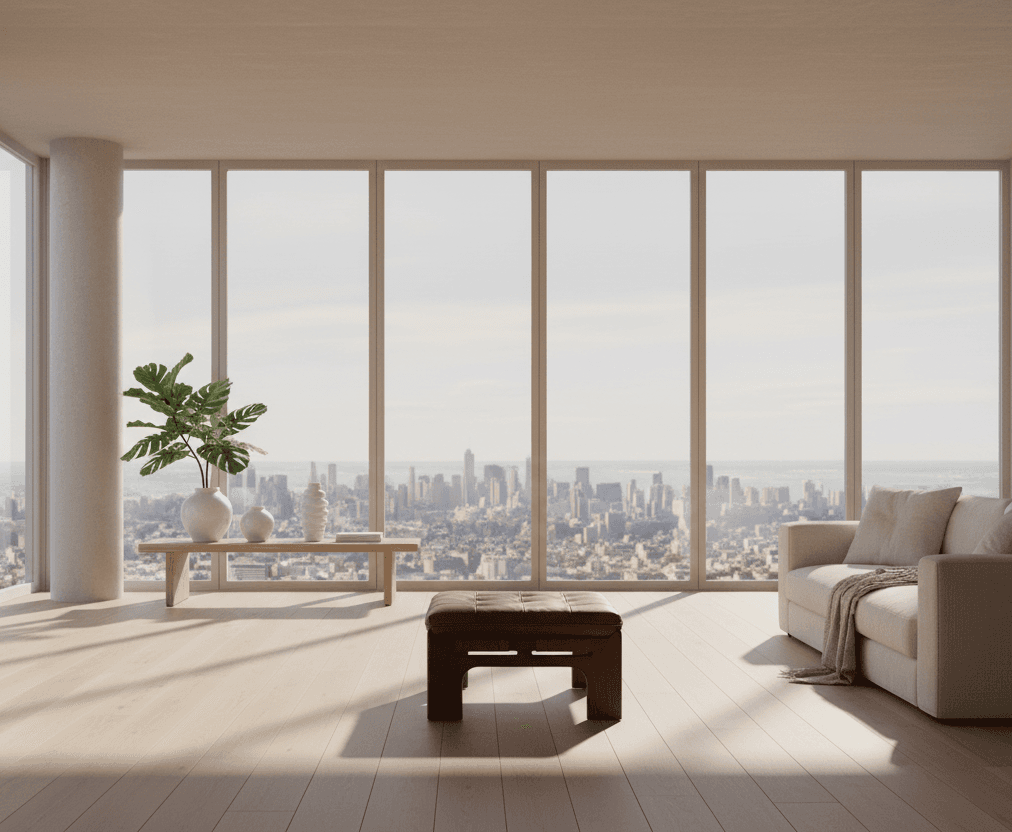 Four Hands Heirloom Siena Brown Halston Leather Ottoman FFW-1140 - Thumbnail 2