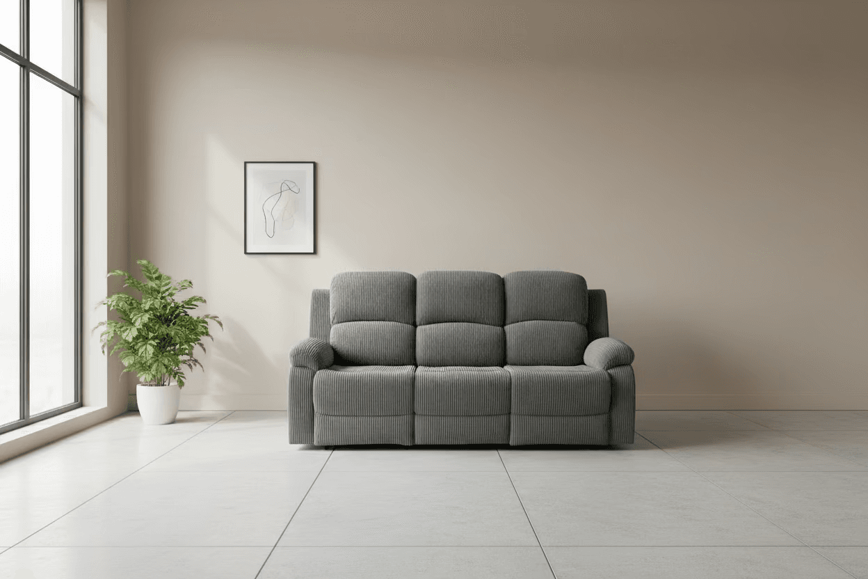 Green 3 Seater Corduroy Power Recliner Sofa Couch FFE-1292 - Image 1