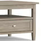 DISPOSE -Solid Wood 48" Rectangle Transitional Coffee Table Distressed Grey FFW-1007 - Thumbnail 5