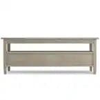 DISPOSE -Solid Wood 48" Rectangle Transitional Coffee Table Distressed Grey FFW-1007 - Thumbnail 4