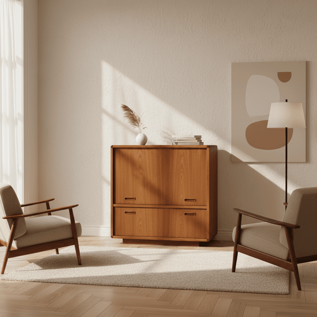 Mid Century Modern Teak Cabinet/TV Cabinet/Dry Bar DH250-1 - Image 1