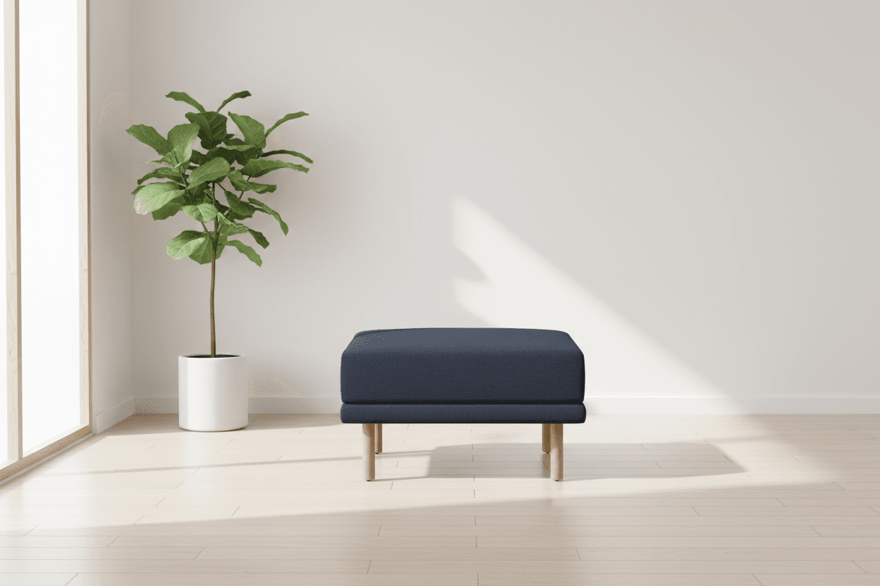 Burrow Navy Blue Range Ottoman FFE-1306 - Image 1