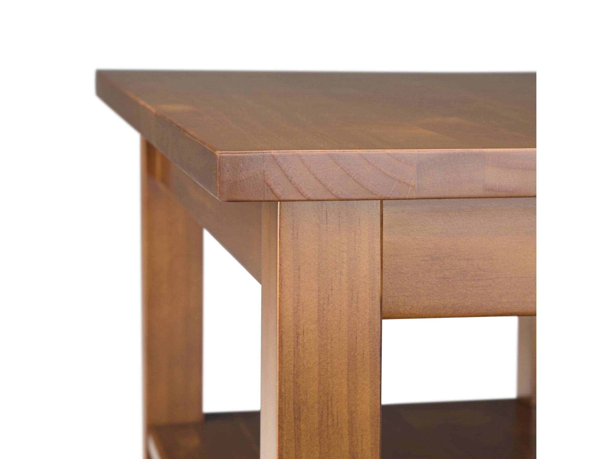 Dispose - Warm Shaker SOLID WOOD 14 inch Wide Rectangle Transitional Narrow Side Table in Light Golden Brown FFW-1000 - Thumbnail 4