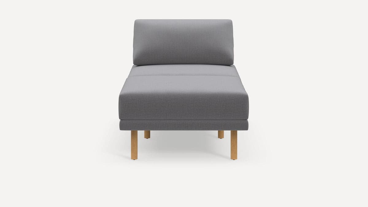 Burrow Range 2-Piece Lounger Stone Grey Performance Flatweave FFE-1324 - Thumbnail 2