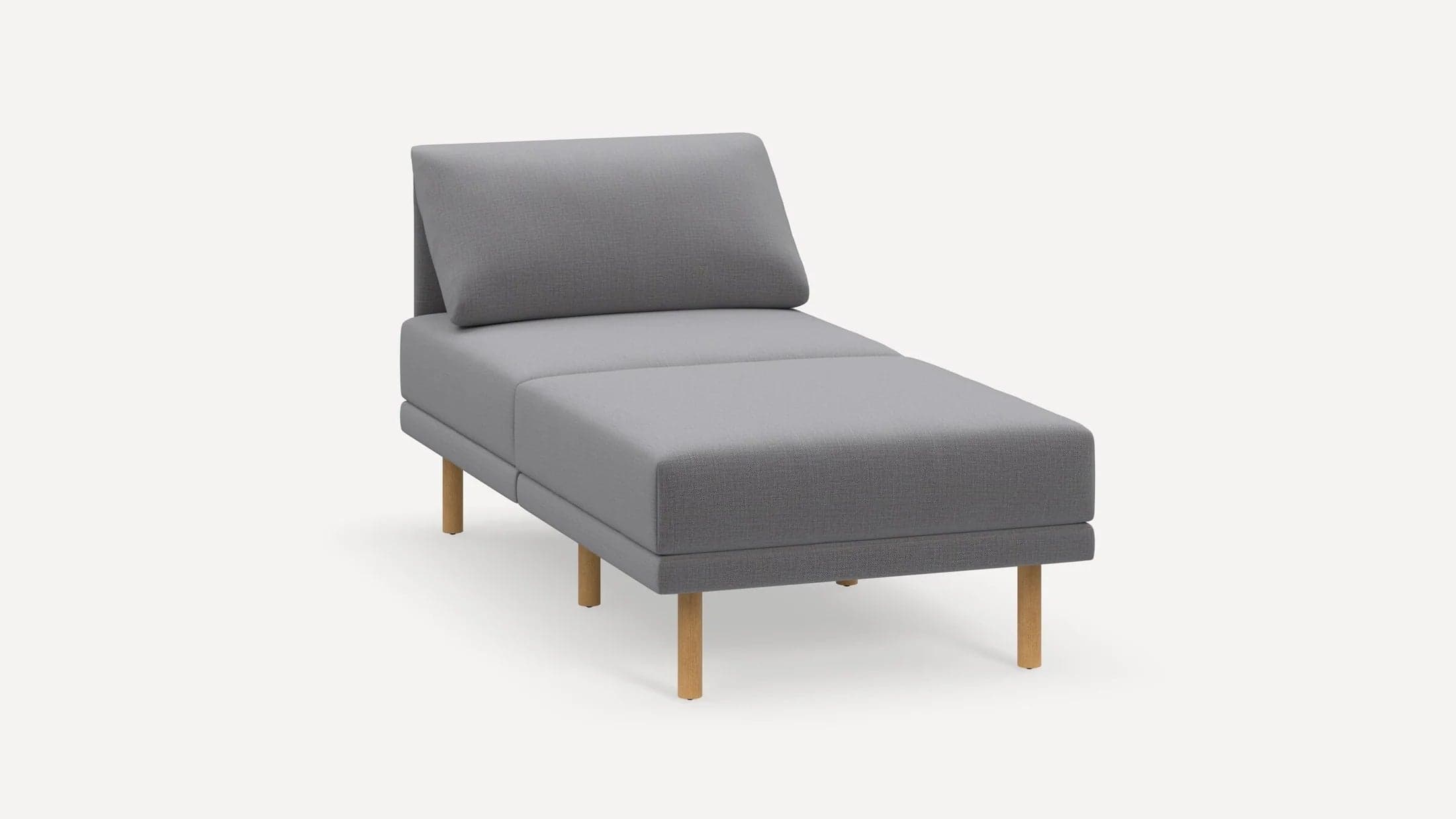 Burrow Range 2-Piece Lounger Stone Grey Performance Flatweave FFE-1324 - Image 1