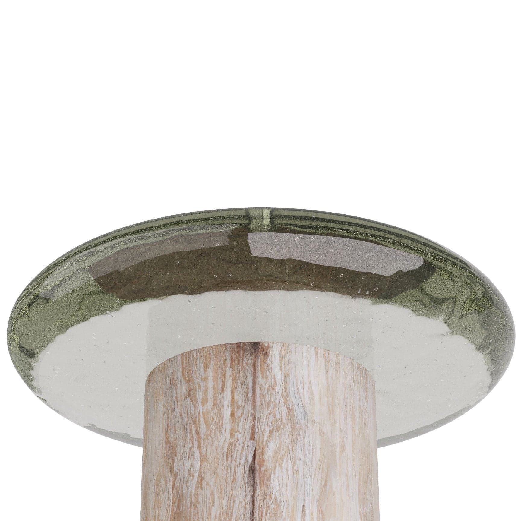 Arteriors Home Glass Top Wood Column Base Buckley Accent Table FFW-1337 - Thumbnail 4