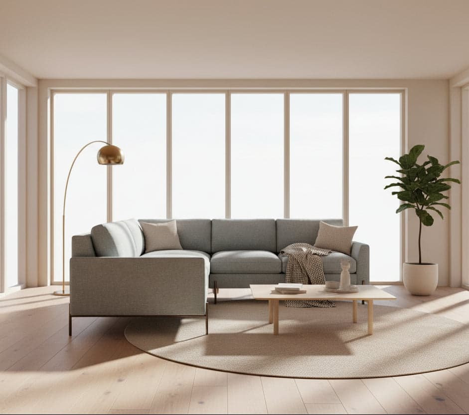 BenchMade Modern Catwalk Sectional Sofa Couch w Left Bumper (100 x 70) FFW-1365 - Image 1