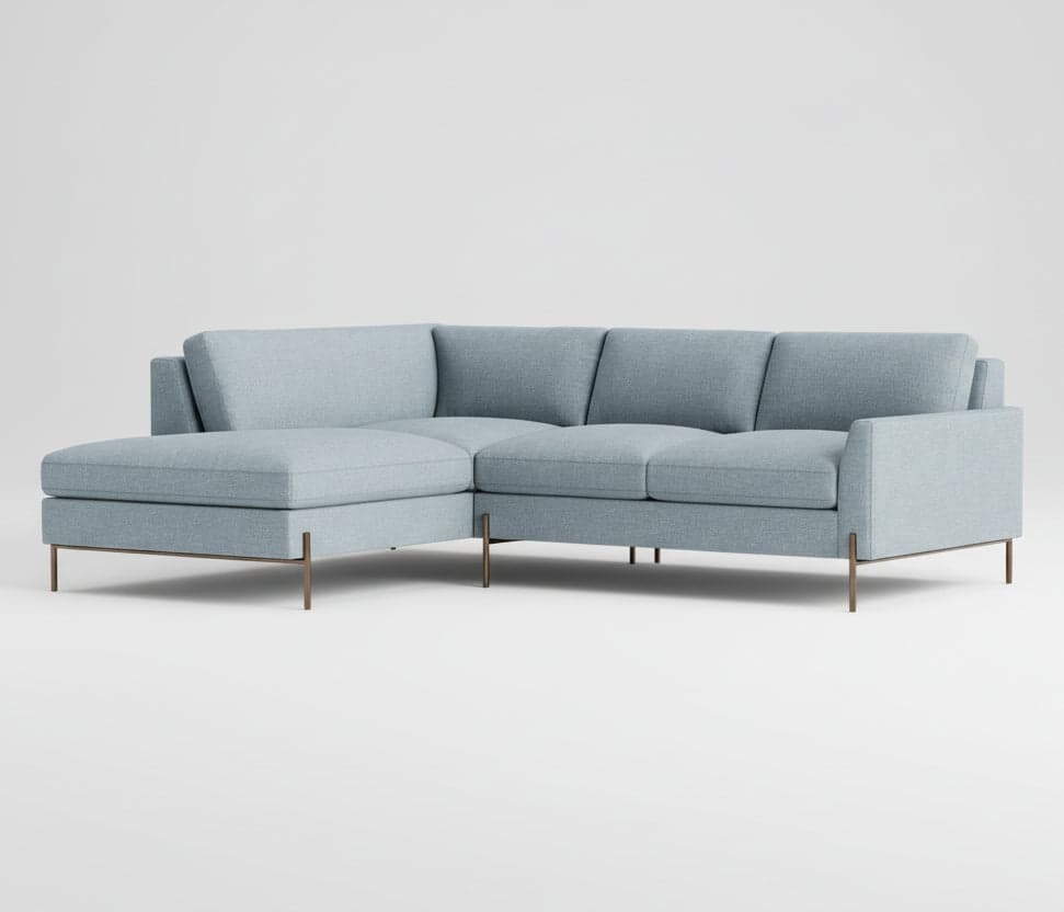 BenchMade Modern Catwalk Sectional Sofa Couch w Left Bumper (100 x 70) FFW-1365 - Thumbnail 3