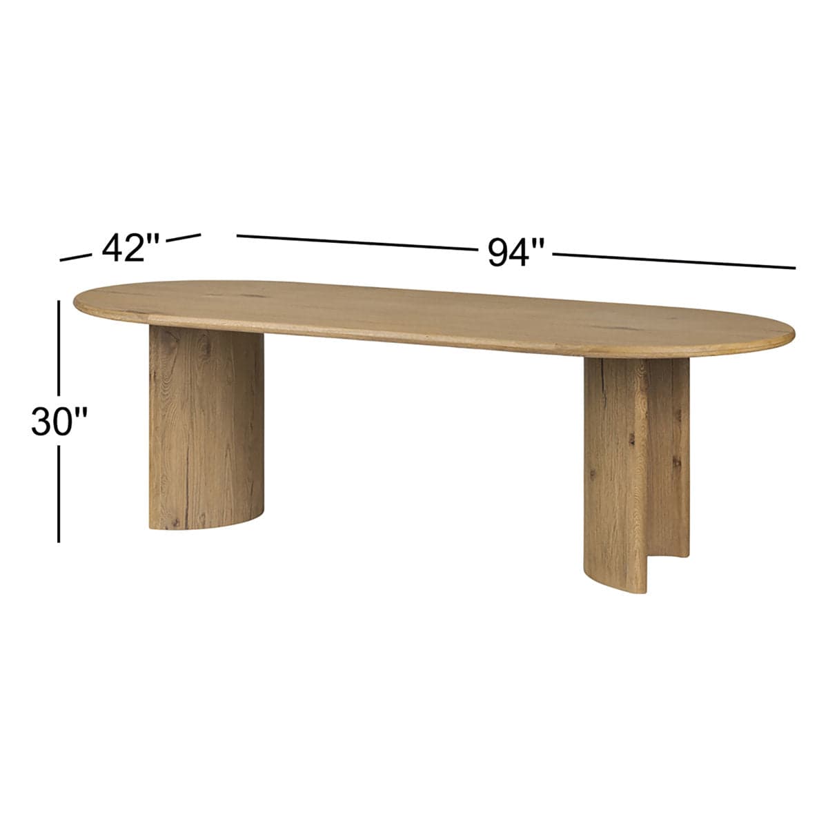 Paden Worn Oak Oval Table Top Only FFE-1359 - Thumbnail 3