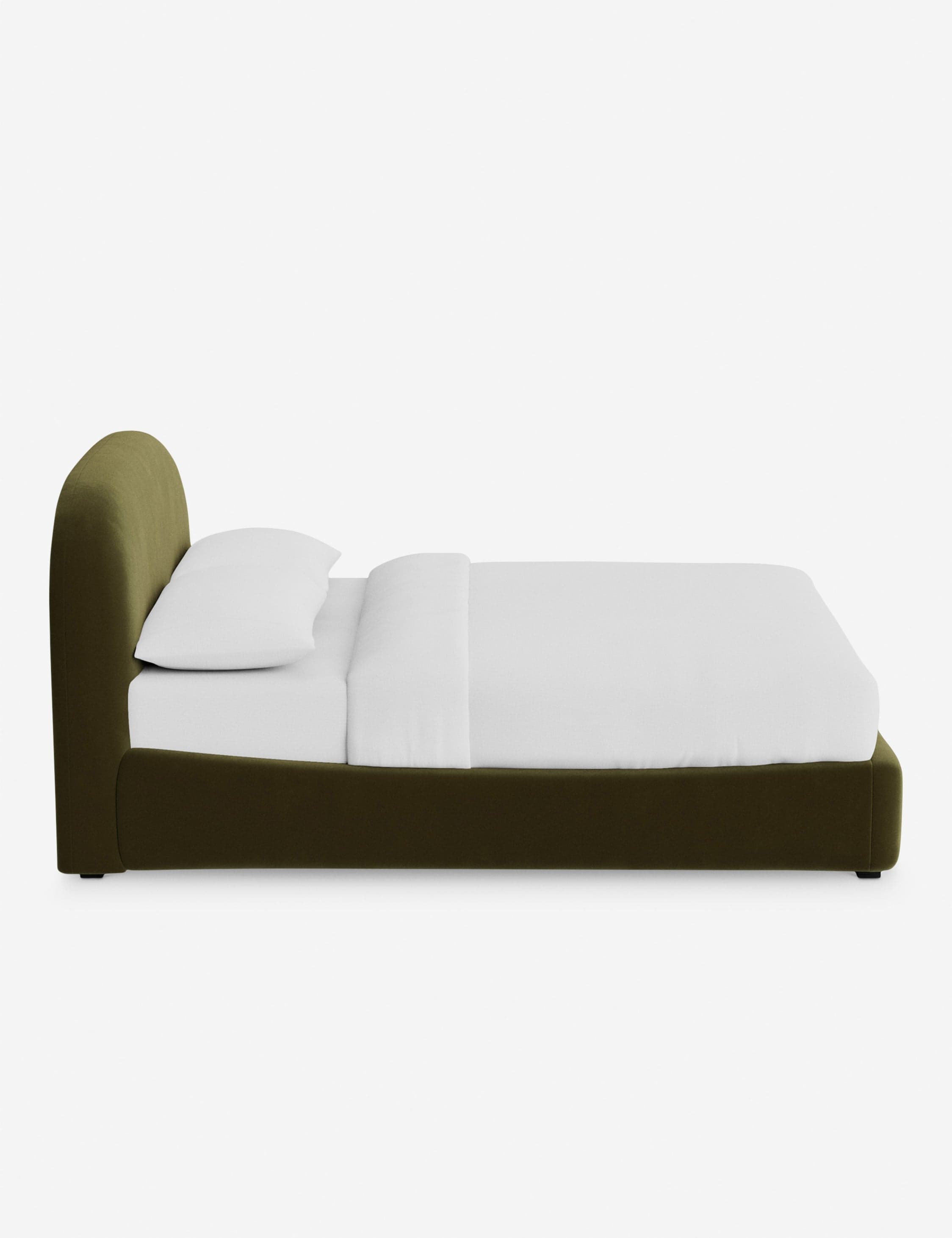 Lulu & Georgia Neve Queen Platform Bed /Balsam Green Classic Velvet FFE-1342 - Thumbnail 3