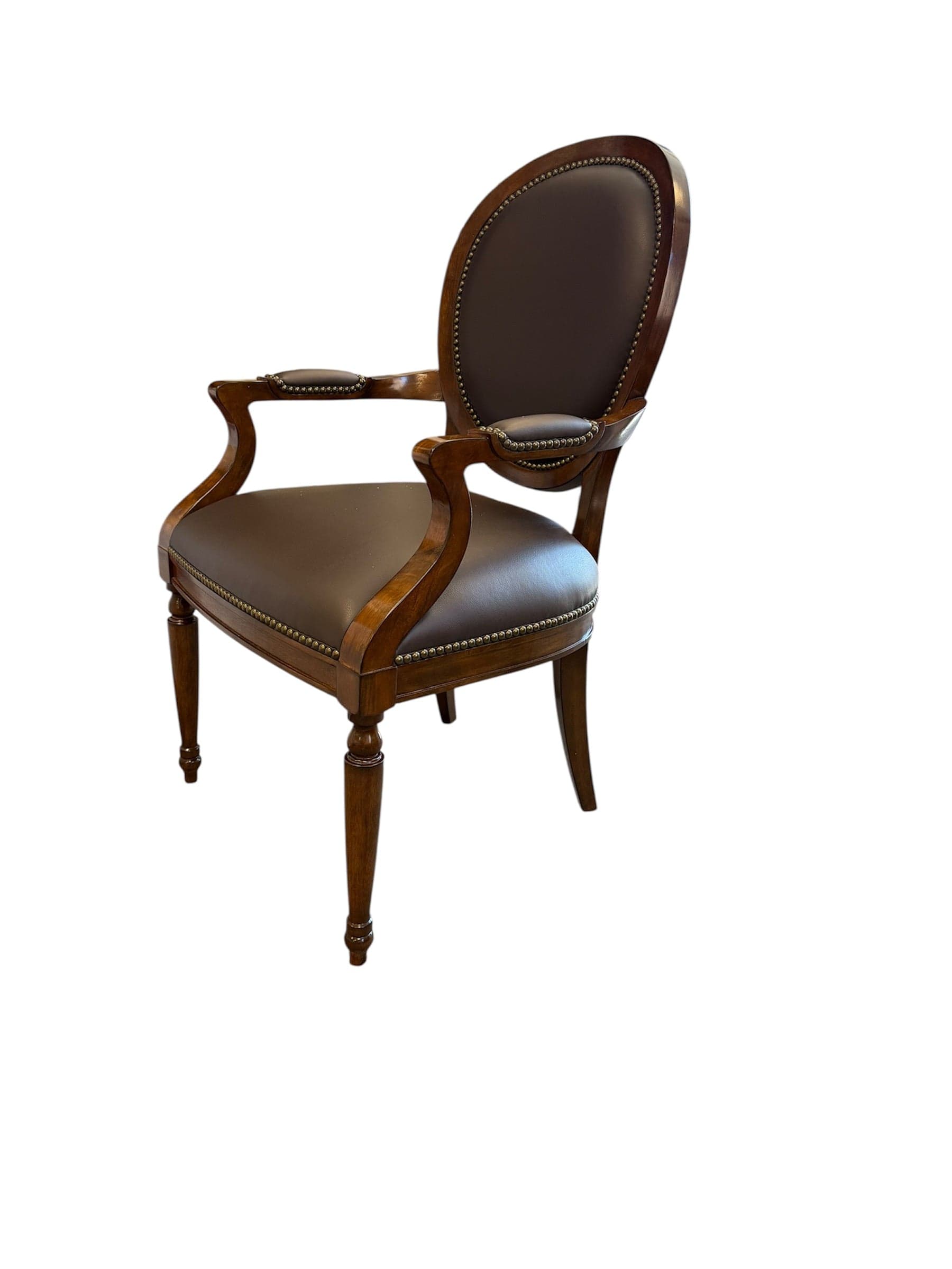 Woodbridge Furniture Hampton Arm Chair w Nailhead Trim FFE-1360 - Thumbnail 3