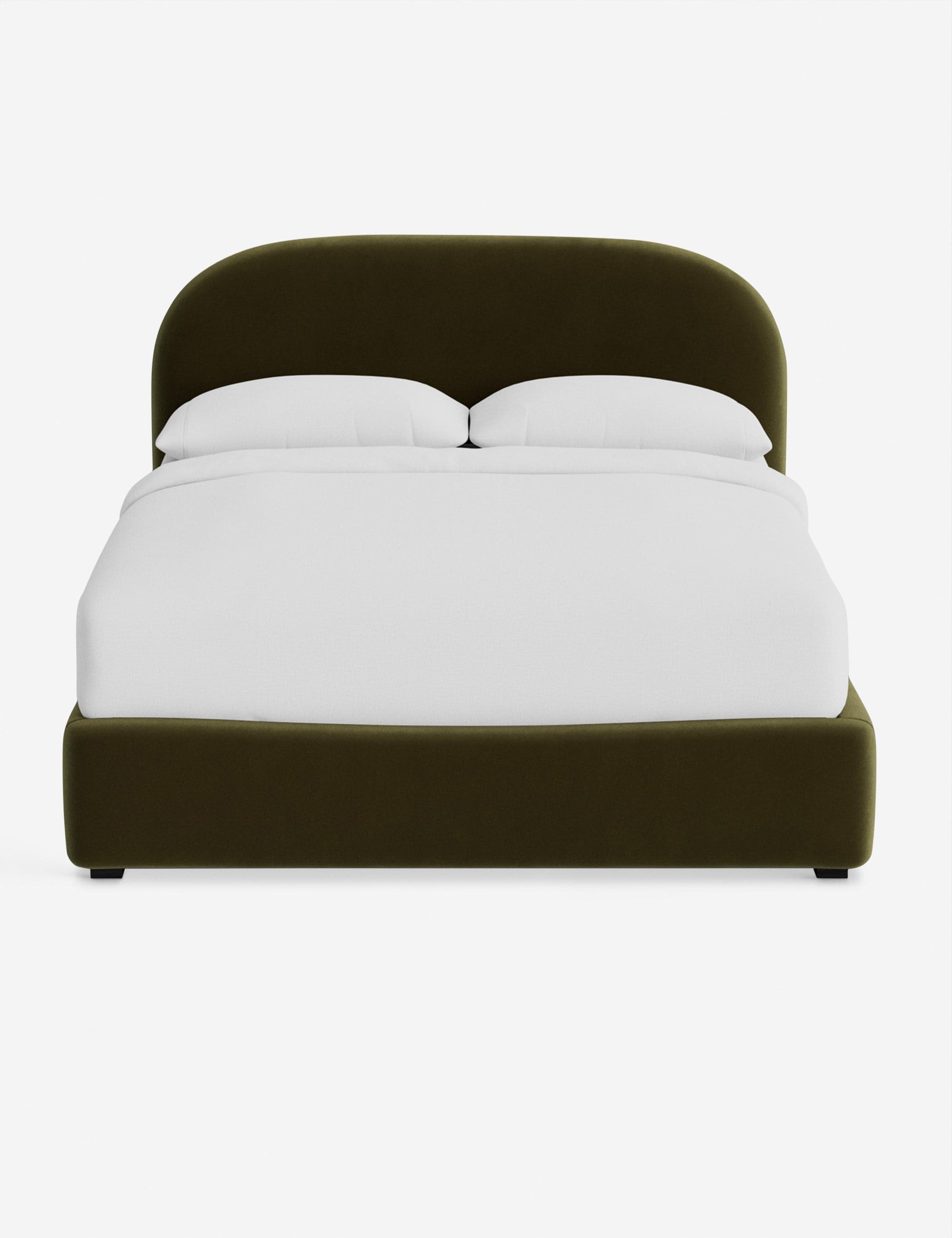 Lulu & Georgia Neve Queen Platform Bed /Balsam Green Classic Velvet FFE-1342 - Thumbnail 2