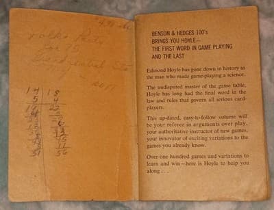 Benson & Hedges 1972 Vintage 100 Card Games Booklet Hoyle Edition - Thumbnail 3