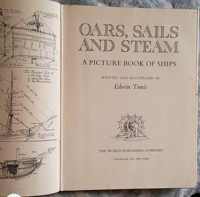 Oars, Sails and Steam Illustrated Hardcover Edwin Tunis 1952 FIRST EDITION - Thumbnail 6