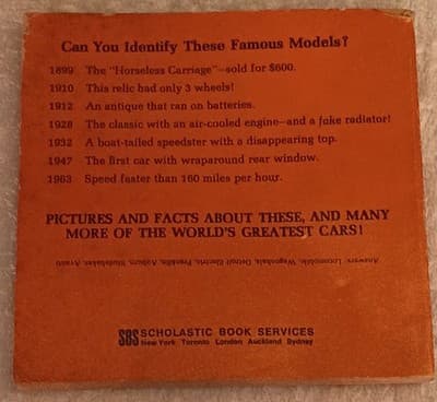 Tad Burness Auto Album 1971 Vintage Illustrated Car Facts Book Scholastic - Thumbnail 2