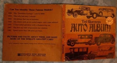 Tad Burness Auto Album 1971 Vintage Illustrated Car Facts Book Scholastic - Thumbnail 7
