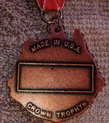 Crown of Knowledge & Learning Medals with Pins Made in USA Red White Blue Ribbon - Thumbnail 4