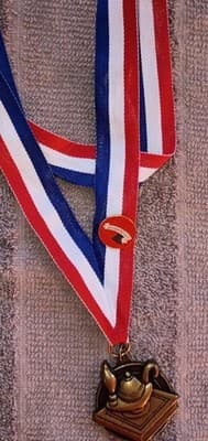 Crown of Knowledge & Learning Medals with Pins Made in USA Red White Blue Ribbon - Thumbnail 5