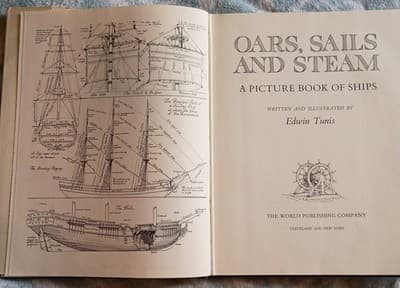Oars, Sails and Steam Illustrated Hardcover Edwin Tunis 1952 FIRST EDITION - Thumbnail 12