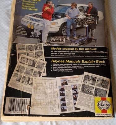 Haynes Ford Crown Victoria & Mercury Grand Marquis 1988 Thru 1996 Repair Manual - Thumbnail 2