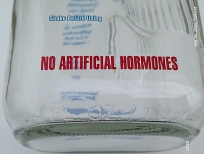 Homestead Creamery 64 fl. oz. Clear Glass Milk Bottle Burnt Chimney VA - Image 1