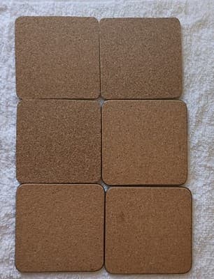 Budapest Hungary Landmark Square Cork Coaster Set of 6, Lightweight, Stackable - Thumbnail 3