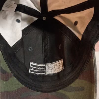 Academy Sports + Outdoors Camouflage Ball Cap with Flag Patch - Thumbnail 2