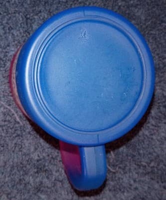 Las Vegas Nevada Novelty Coffee Mug Red Blue Ceramic Painted Advertising - Thumbnail 4